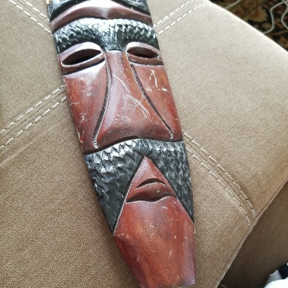 JAMAICAN Primitive Trival Island Wood Carving and Totem - Picture 6 of 8